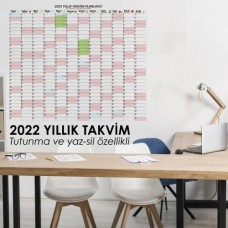 Sihirli Kağıt 2022 Yıllık Takvim Planlayıcı Özel Baskı Statik Tutunma Özellikli Yapıştırma Gerektirmez 100x120 cm