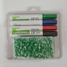 Sihirli Kağıt Tahta Kalemi Uzun Ömürlü Yeniden Doldurulabilir Siyah Mavi Kırmızı Yeşil 4'lü ve Tahta Silgisi