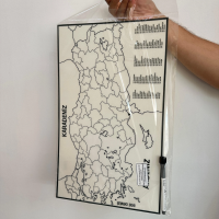 Magic Paper Adhesive Colorless Türkiye Map 48x29cm Magic Paper Adhesive Colorless Türkiye Map 48x29cm