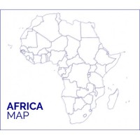 Sihirli Kağıt Dilsiz Afrika Kıtası Haritası Şeffaf Kağıt Üzerine Baskı İngilizce 72x84cm