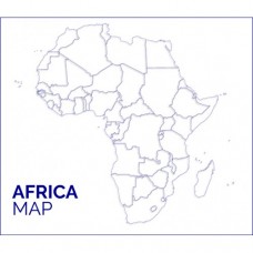 Sihirli Kağıt Dilsiz Afrika Kıtası Haritası Şeffaf Kağıt Üzerine Baskı İngilizce 150x170cm