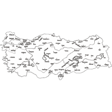 Sihirli Kağıt Türkiye Bölgeler Haritası Şeffaf Kağıt Üzerine Baskı 271x150cm