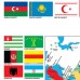 Sihirli Kağıt Türk Devleti Bayrakları Statik Tutunma Özellikli Yapıştırma Gerektirmez 120x125cm