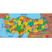 Sihirli Kağıt Türkiye ve Dünya Haritası Set Beyaz Kağıt Üzerine Renkli Baskı 118x56cm 2'li