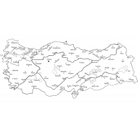 Sihirli Kağıt Türkiye Bölgeler Haritası Şeffaf Kağıt Üzerine Baskı 271x150cm