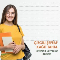 Sihirli Kağıt Çizgili Şeffaf Yazı Tahtası Pratik Statik Tutunma Özellikli Yapıştırma Gerektirmez Özel Ölçü