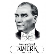 Sihirli Kağıt Atatürk 10 kasım Sticker-1 76x52cm