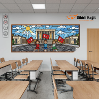 Sihirli Kağıt 23 Nisan Poster-Tablo 130x50cm Statik Tutunma Özellikli Sihirli Kağıt 23 Nisan Poster-Tablo 130x50cm Statik Tutunma Özellikli