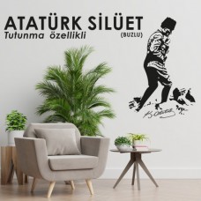 Sihirli Kağıt Atatürk Kocatepe Buzlu Kağıt Üzerine Baskı Statik Tutunma Özellikli Yapıştırma Gerektirmez 56x114cm