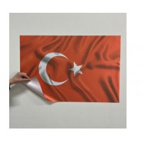 Sihirli Kağıt Türk Bayrağı Dalgalı Statik Tutunma Özellikli Yapıştırma Gerektirmez 50x75cm