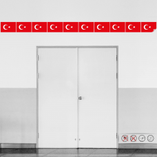 Sihirli Kağıt Türk Bayrağı Statik Tutunma Özellikli Yapıştırma Gerektirmez 10'lu Birleşik