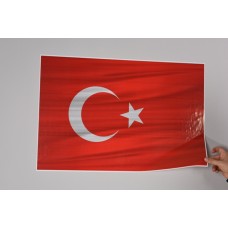 Sihirli Kağıt Türk Bayrağı Dalgalı Statik Tutunma Özellikli Yapıştırma Gerektirmez 71x47cm 2'li
