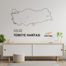 Sihirli Kağıt Dilsiz Türkiye Haritası Statik Tutunma Özellikli Yapıştırma Gerektirmez 114x48cm