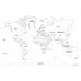 Sihirli Kağıt Dünya Haritası Şeffaf Kağıt Üzerine Baskı Türkçe 150x95cm