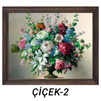 Sihirli Kağıt Tablo Çiçek Şenliği 2 Statik Tutunma Özellikli Yapıştırma Gerektirmez 70x57cm