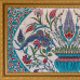 Sihirli Kağıt Tablo-04 Lale Çini Görünümlü Statik Tutunma Özellikli Yapıştırma Gerektirmez 100x58cm