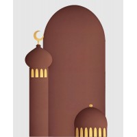 Sihirli Kağıt Dini Tablo-70 Cami Silüeti Tablo 60x98cm statik tutunma özellikli Sihirli Kağıt Dini Tablo-70 Cami Silüeti Tablo 60x98cm statik tutunma özellikli