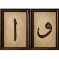 Sihirli Kağıt Dini Tablo-51 Elif - Vav Tablo Statik tutunma özellikli