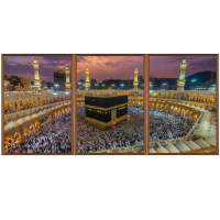 Sihirli Kağıt Dini Tablo-100 Kabe Tablo Statik tutunma özellikli yapıştırma gerektirmez (Her biri 40x60cm, 50x70cm, 70x100cm)