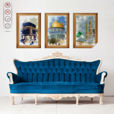 Sihirli Kağıt Kutsal Mekanlar Tablo üçlü Set (Kabe, Mescidi Aksa, Mescidi Nebevi)