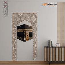 Sihirli Kağıt Mihrap  Kabe Resimli 98x190cm Statik Tutunma Özellikli