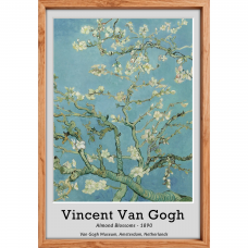 Magic Paper Poster - World Famous-8 Blossoming Almond Trees - Static Cling - No Gluing Required 50x70cm