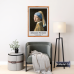 Magic Paper Painting-Poster World Famous-14 Girl with a Pearl Earring Static Cling Feature No Gluing Required 50x70cm
