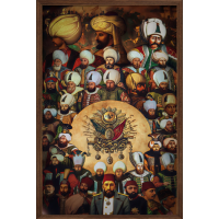 Sihirli Kağıt Osmanlı Padişahları Tablo Statik tutunma özellikli yapıştırma gerektirmez