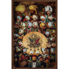 Sihirli Kağıt Osmanlı Padişahları Tablo Statik tutunma özellikli yapıştırma gerektirmez