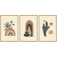 Sihirli Kağıt Modern Tablo-2 33x48cm  Statik Tutunma Özellikli Yapıştırma Gerektirmez