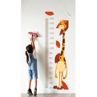 Sihirli Kağıt Renkli Boy Ölçer-Zürafa2 Statik Tutunma Özellikli Yapıştırma Gerektirmez 48x160cm