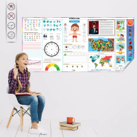 Sihirli Kağıt İlkokul için Etkinlikli Pano 200x100cm Statik tutunma özellikli