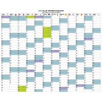 Sihirli Kağıt 2025 Yearly Calendar Planner Special Printing Static Cling No Gluing Required 150x180cm