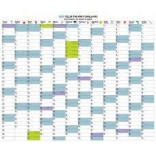 Sihirli Kağıt 2025 Yearly Calendar Planner Special Printing Static Cling No Gluing Required 150x180cm