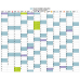 Sihirli Kağıt 2025 Yearly Calendar Planner Special Printing Static Cling No Gluing Required 100x120 cm
