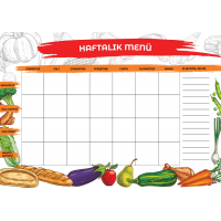 Magic Paper Weekly Menu Static Cling No Gluing Required 40x56cm