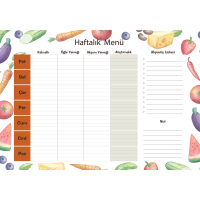 Magic Paper Weekly Menu Static Cling No Gluing Required 45x65cm