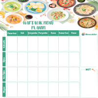 Magic Paper Weekly Menu-4 Static Cling No Gluing Required 40x40cm