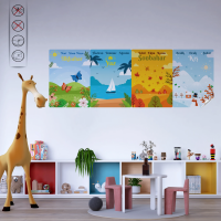 Sihirli Kağıt Mevsimler Statik Tutunma Özellikli Yapıştırma Gerektirmez 135x48cm