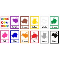 Sihirli Kağıt İngilizce Renkler 100x50cm Statik tutunma özellikli