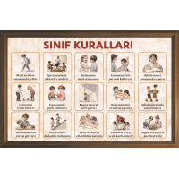 Sihirli Kağıt Sınıf Kuralları 98x64cm statik tutunma özellikli
