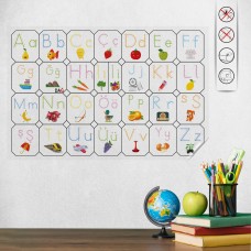 Sihirli Kağıt Türkçe Alfabe Statik Tutunma Özellikli Yapıştırma Gerektirmez 100x70cm