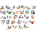 Magic Paper Illustrated Turkish Alphabet Static Cling Feature No Gluing Required 100x70cm