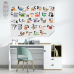 Magic Paper Illustrated Turkish Alphabet Static Cling Feature No Gluing Required 100x70cm