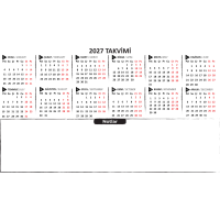 Sihirli Kağıt 2027 Mini Yıllık Plan (SK-02) 56x100cm