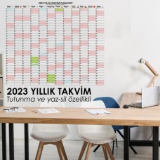 Sihirli Kağıt 2021 Yıllık Takvim Planlayıcı Özel Baskı Statik Tutunma Özellikli Yapıştırma Gerektirmez 112x95cm